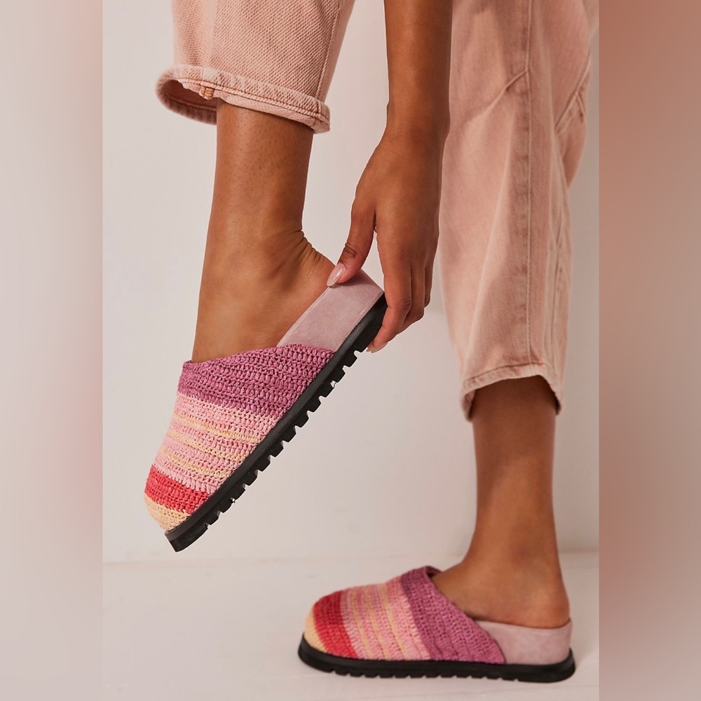 NWT Free People Milo Everyday Woven Mules - size 8, 9